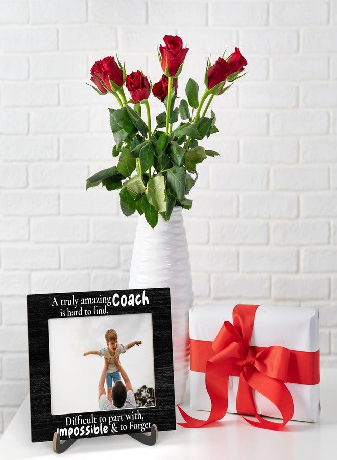 Zmyollo Best Coach Picture Frame, A Truly Amazing Coach Is Hard To Find - Wooden Tabletop Photo Frame With Stand, Thank You Gift For Coach Of Football Basketball Swimming Fitness Sports, Teacher Mentor Frame Gift, A19 - Image 5